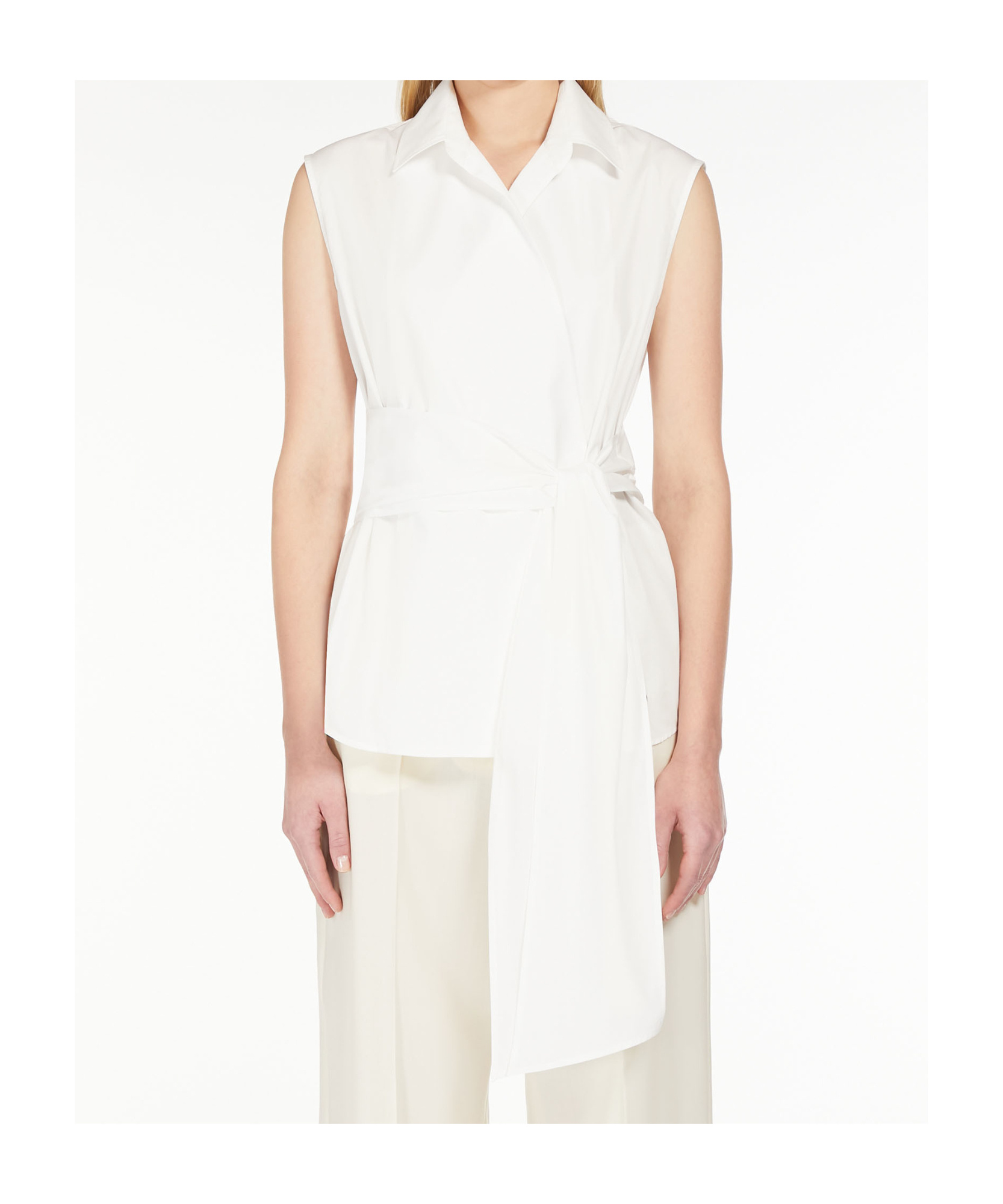 Weekend Max Mara Sleeveless Shirt In White