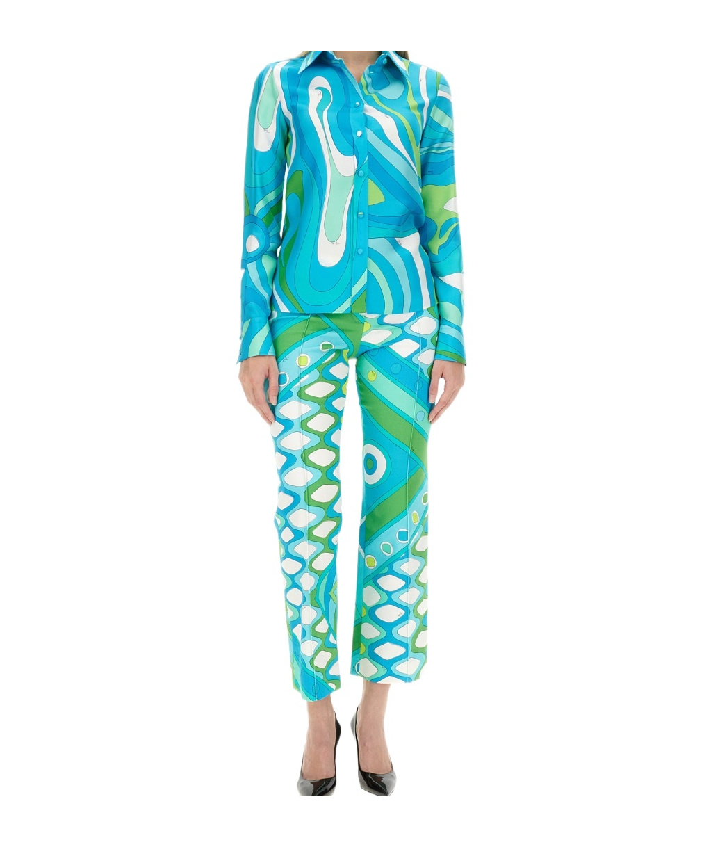 EMILIO PUCCI MARMO-PRINT SILK SHIRT