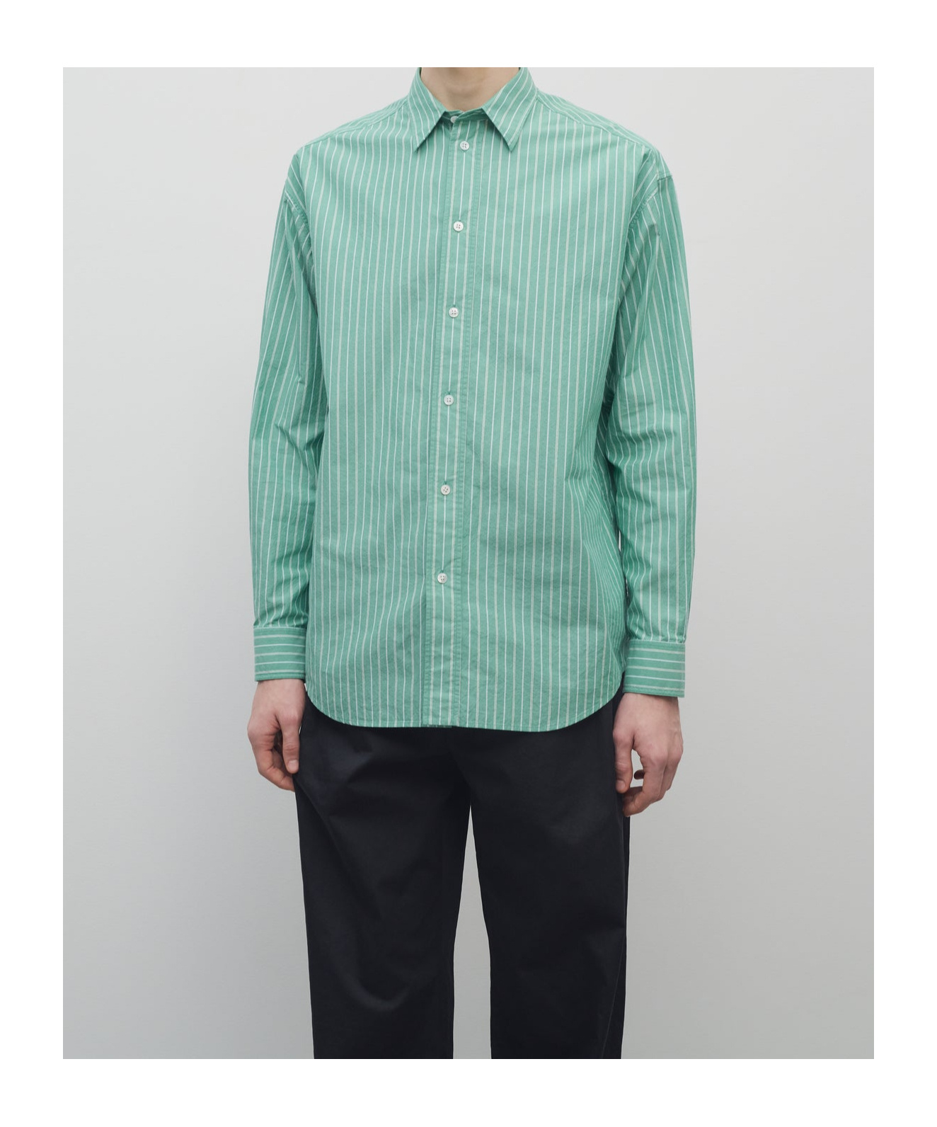 The Row Embroidered Cotton Shirt Long Sleeves