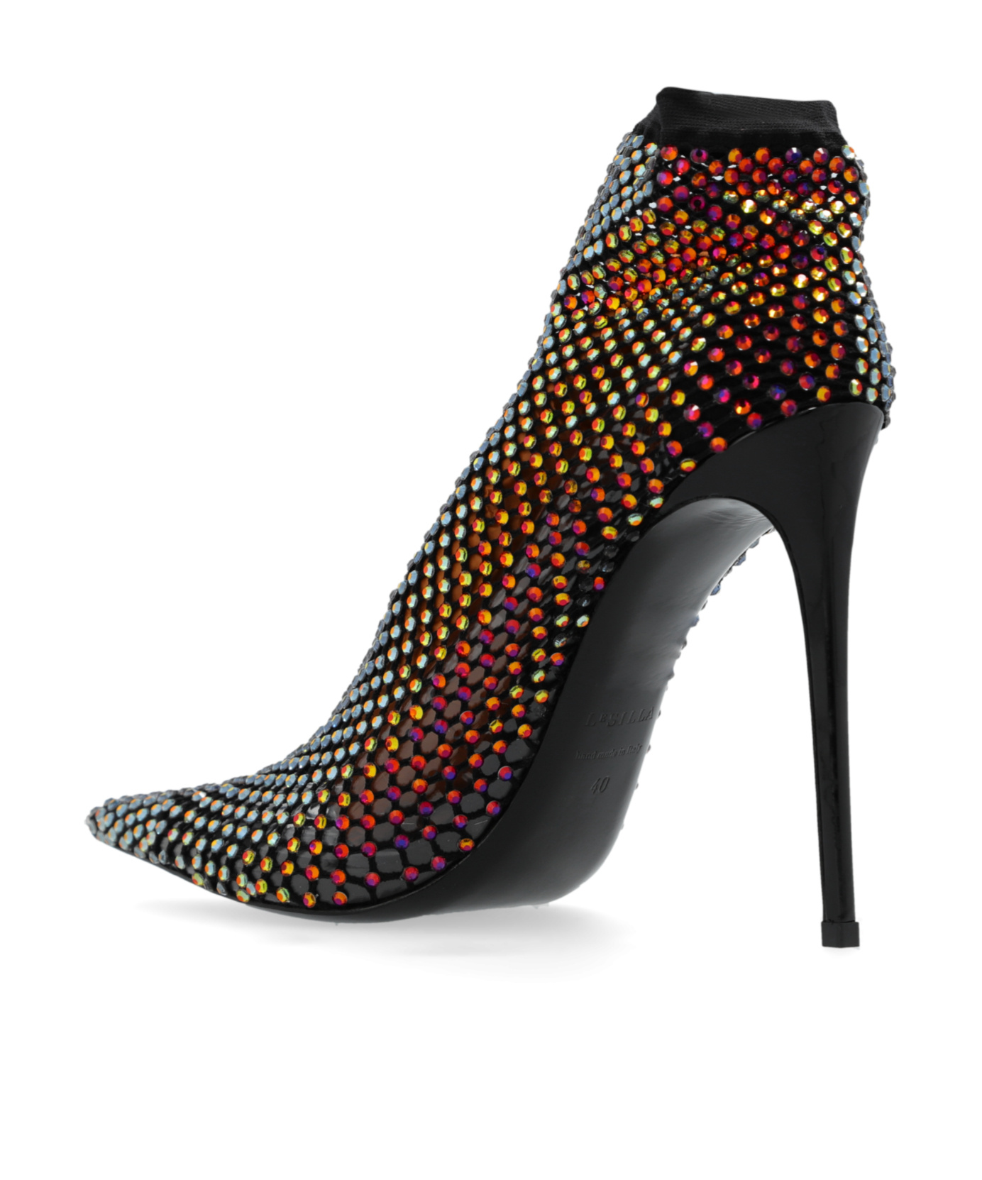 Le Silla Gilda 125mm Crystal-embellished Boots In Black