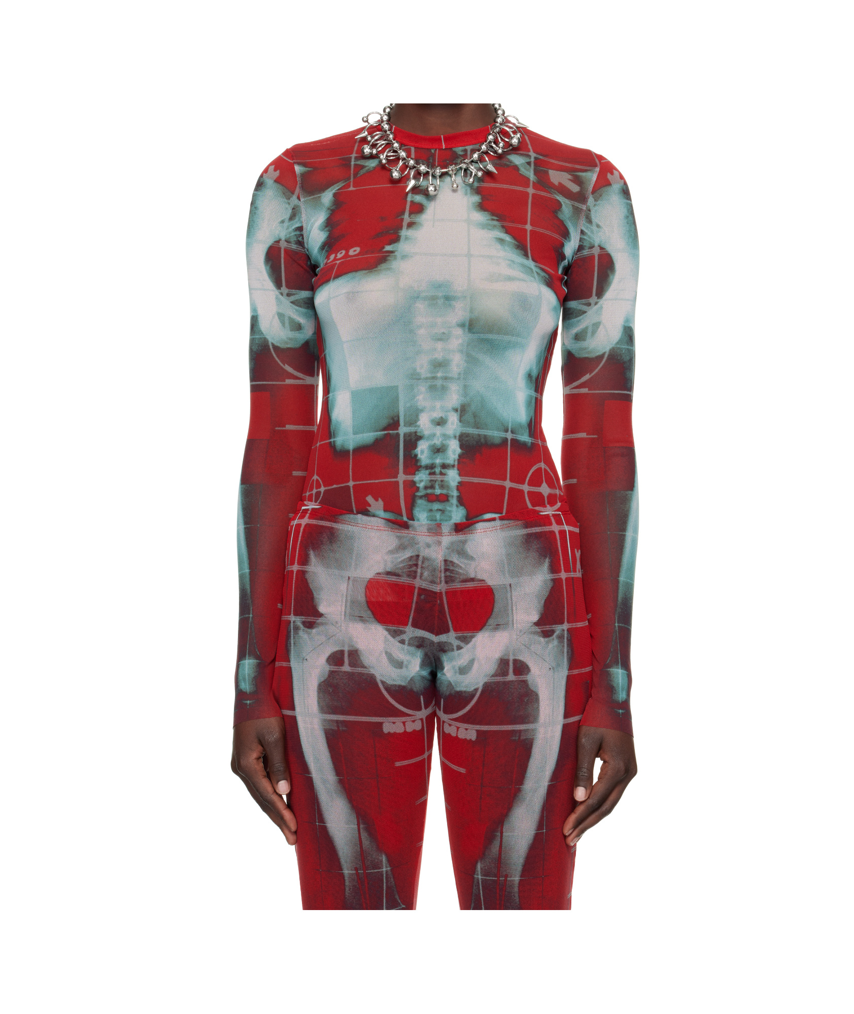 Shop Jean Paul Gaultier Long-sleeved T-shirt In Red