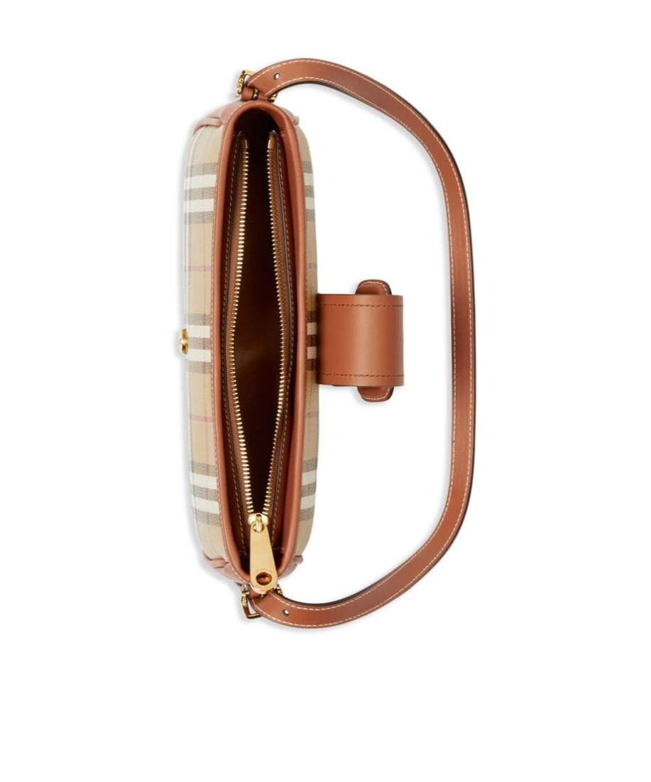 Burberry Sling Check-pattern Shoulder Bag In Brown