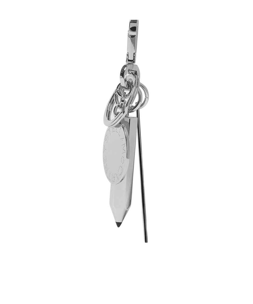 Stella Mccartney Stationery Charm Keychain In White