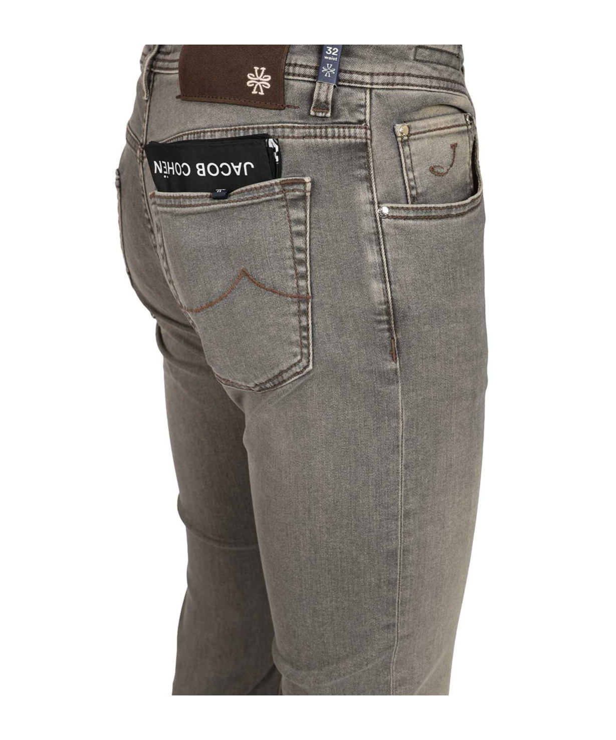 Jacob Cohen Slim Fit Jeans In Gray