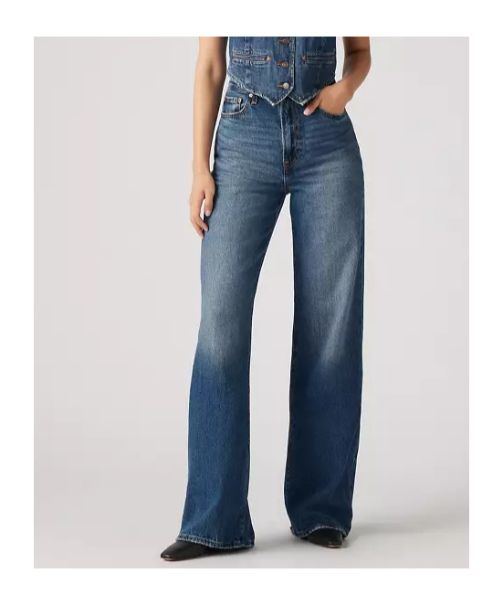 Levi's Ribcage Wide-leg Jeans In Blue