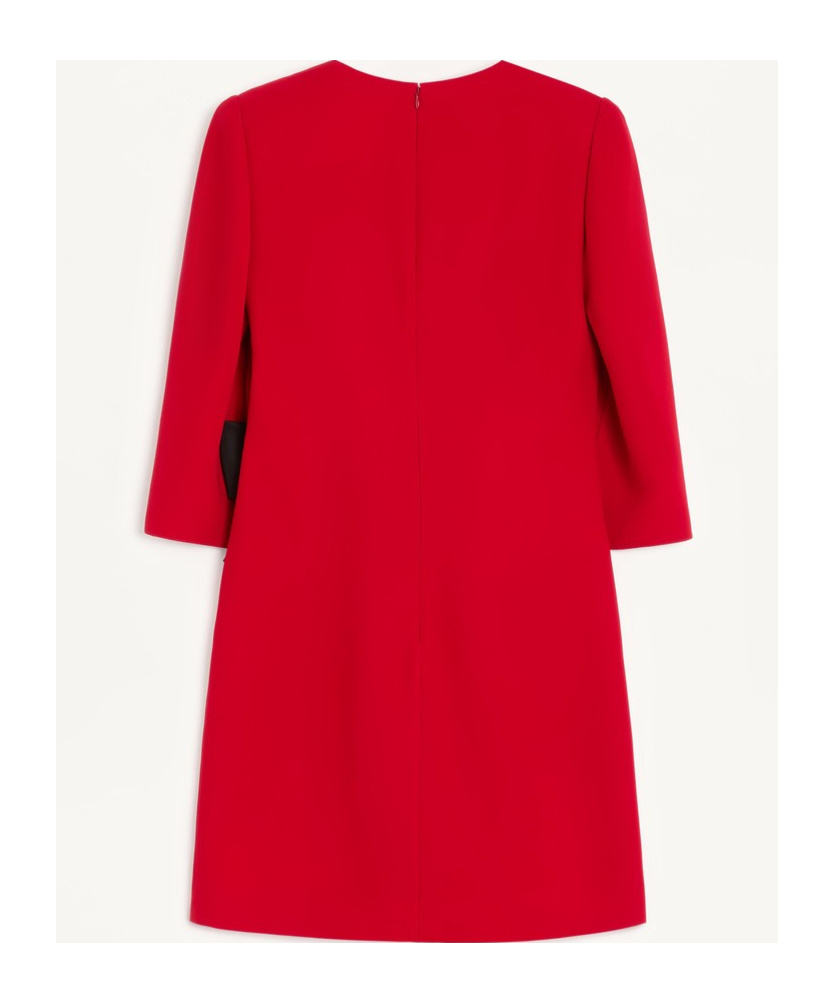 Valentino Draped Wrap Bow Mini Dress In Red