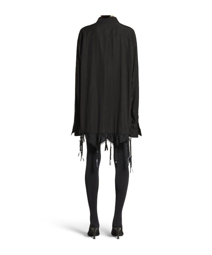Shop Balenciaga Women's Lingerie Shirt In Black