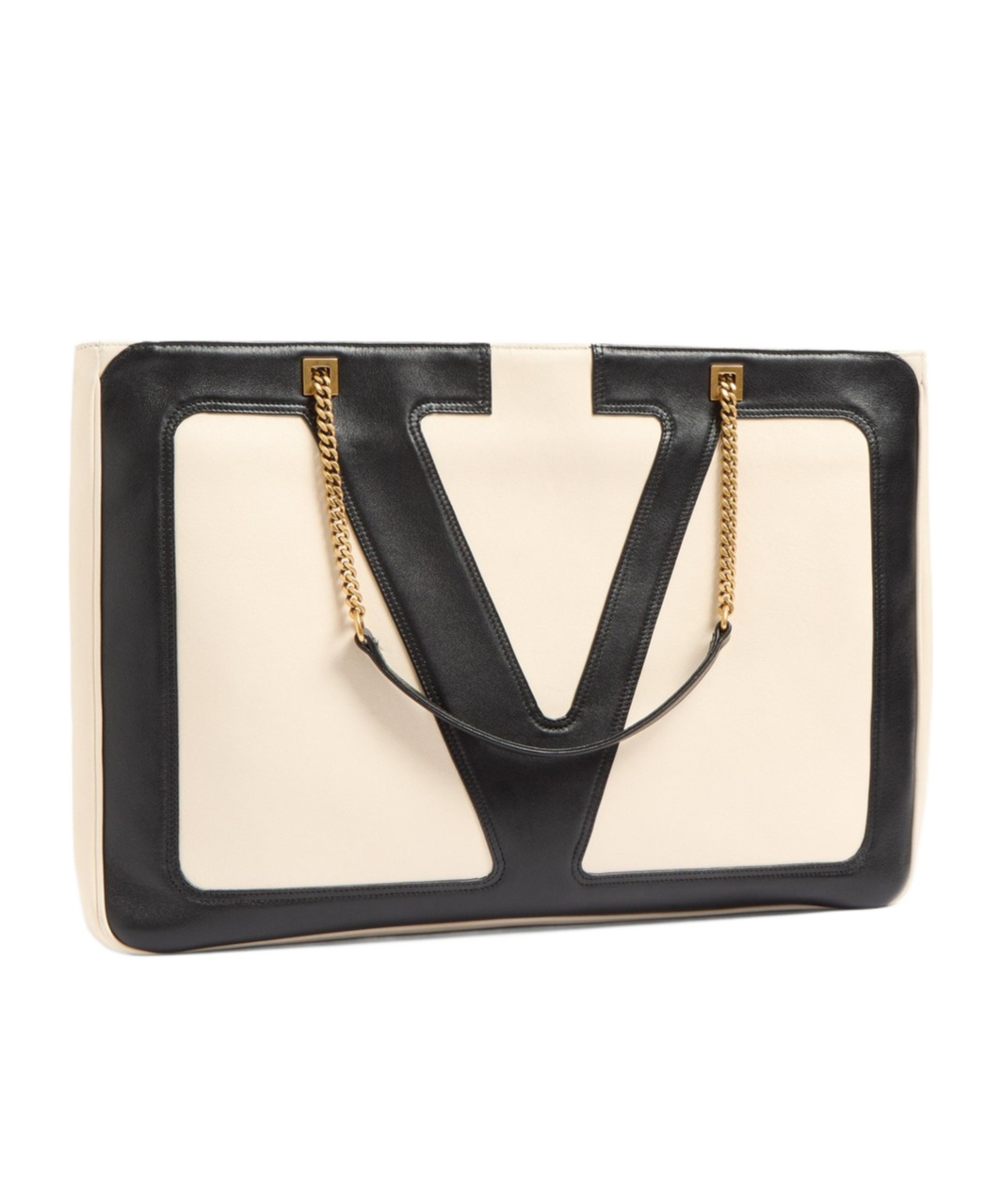 Valentino Large Logo Tote In Nude