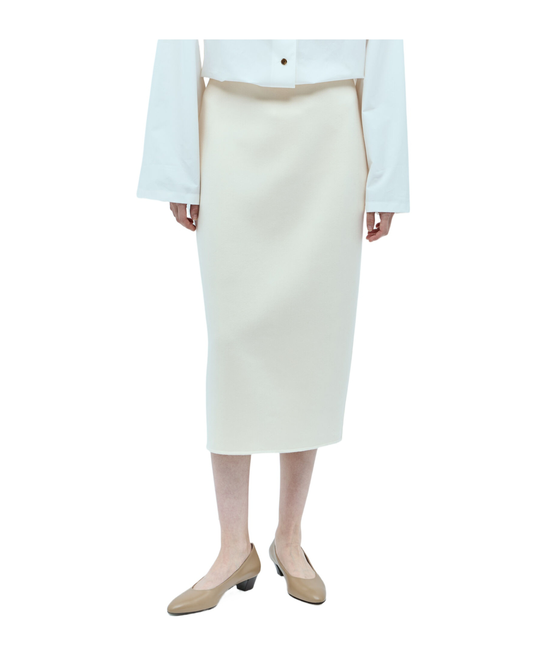 Shop The Row Bartellette Medium Length Skirt In White