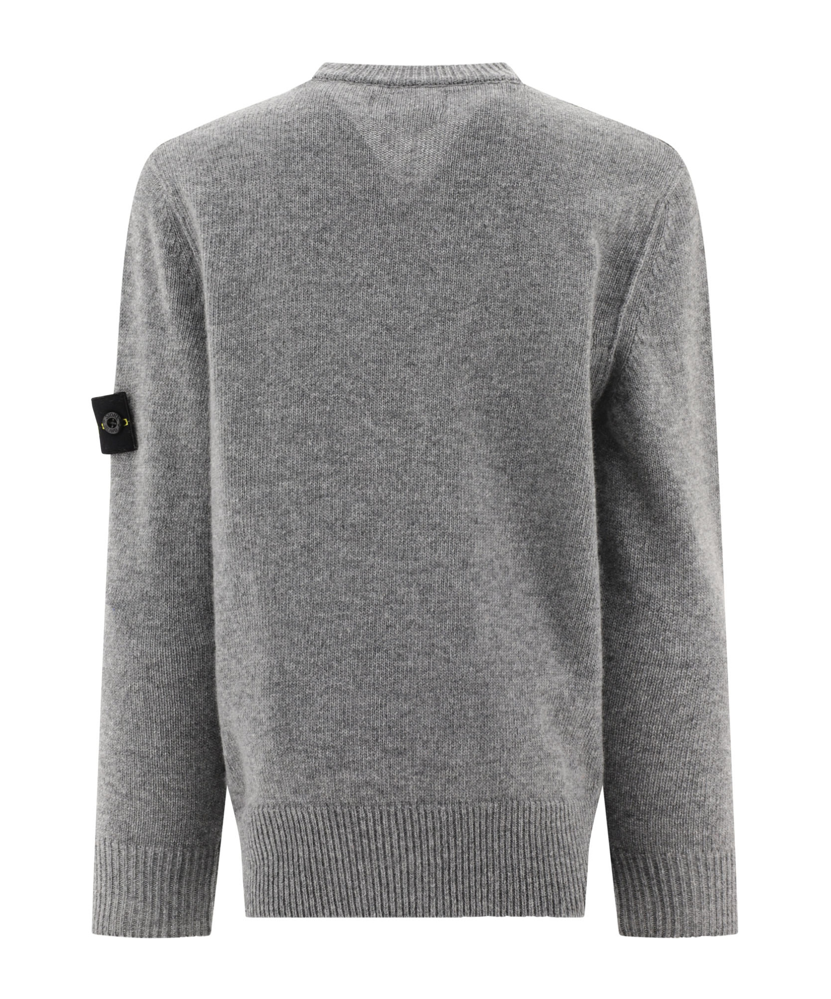 Stone Island Junior Compass Badge Crewneck Jumper In Gray