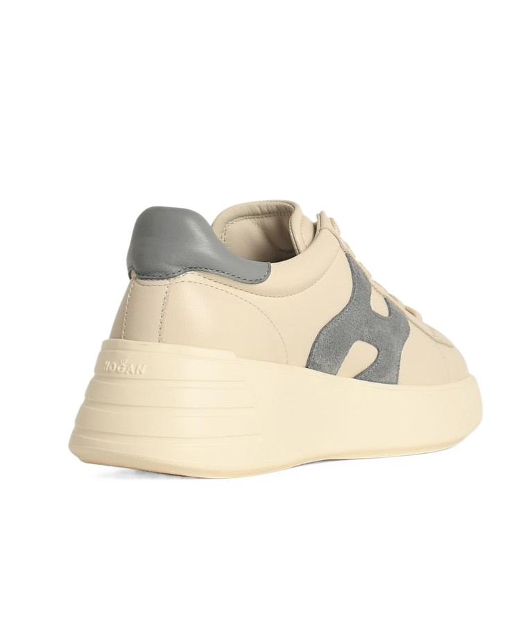 Hogan 'h526 Rebel' Leather Sneakers In Nude