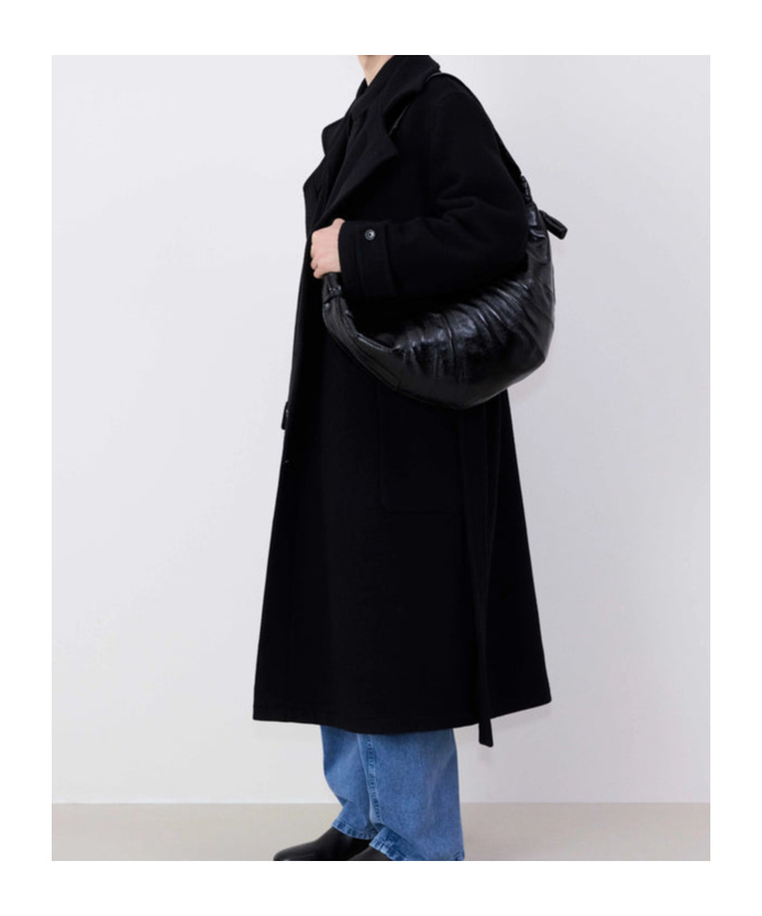 Lemaire Brown Large Croissant Bag In Black