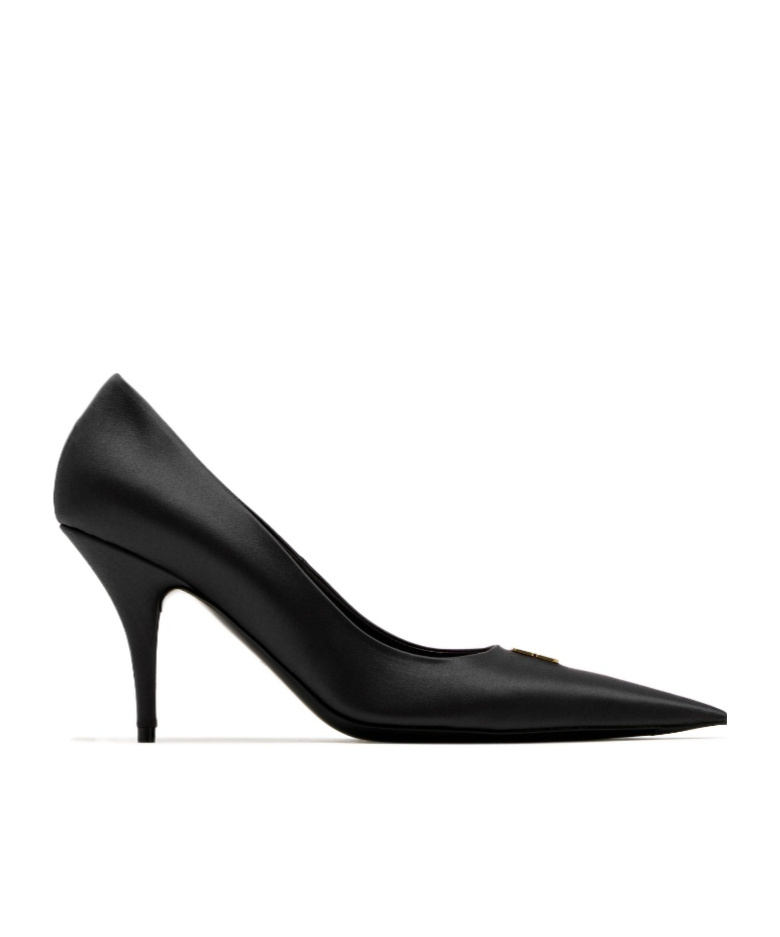 Balenciaga 90mm Leather Heeled Pumps In Black