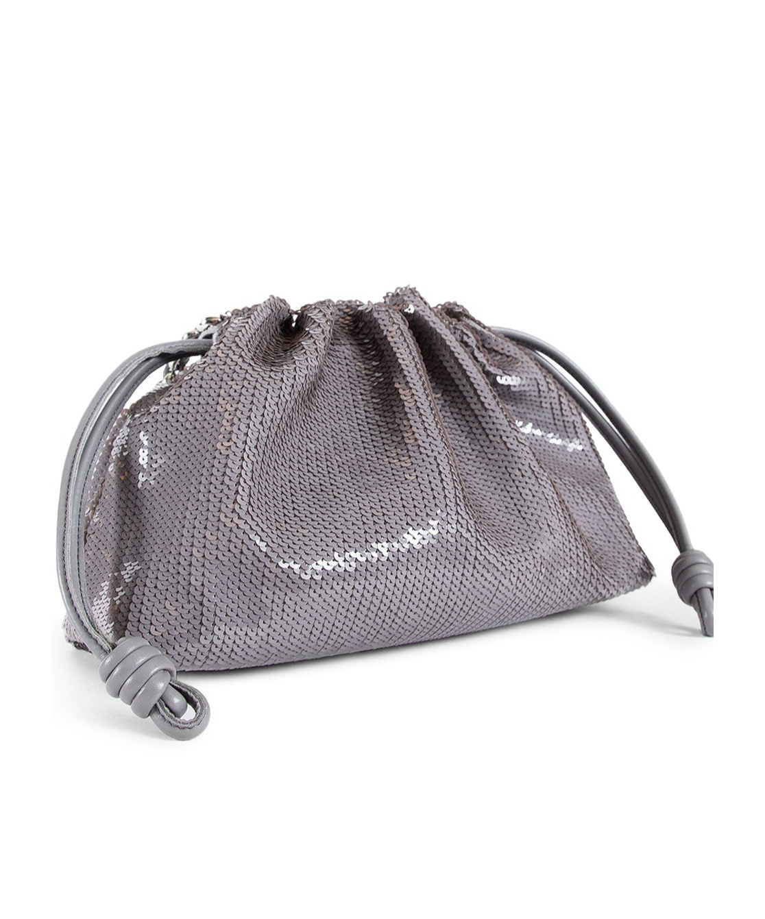 Loewe Mini Puzzle Leather Shoulder Bag In Grey