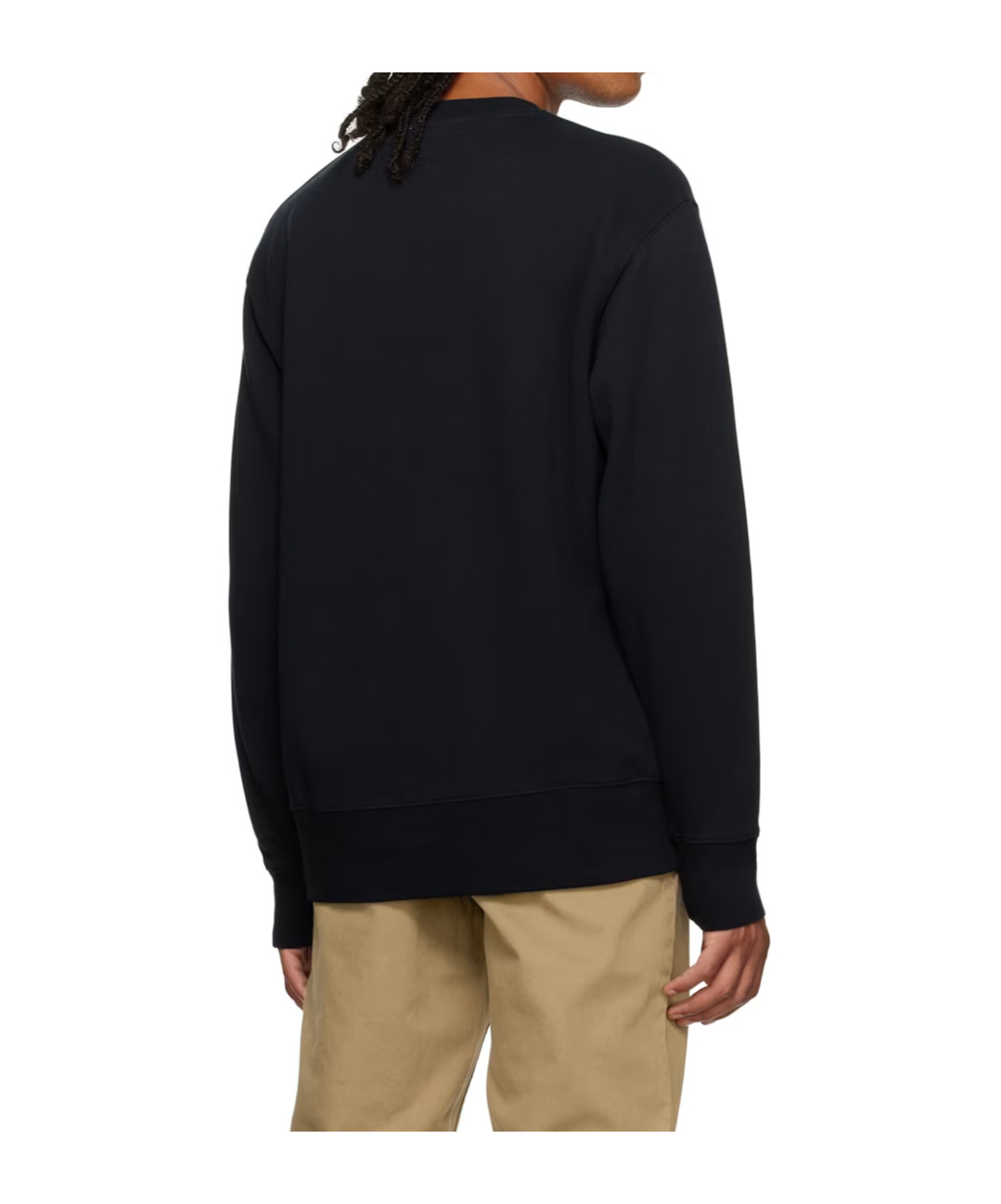 Norse Projects Round Collar Logo Sweater In Black