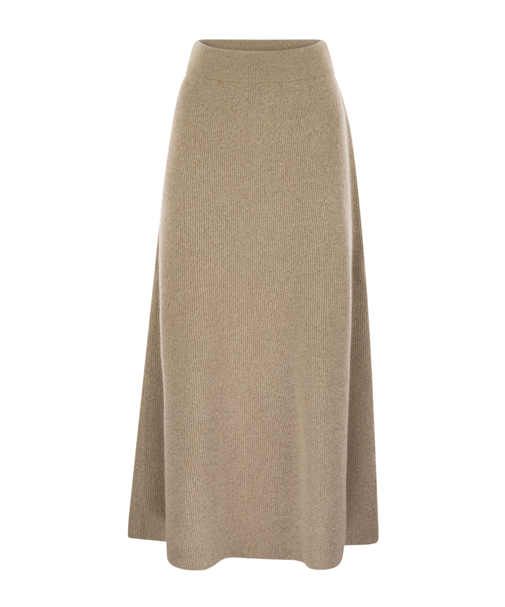 Fabiana Filippi Platinum And Lurex Long Skirt In Brown