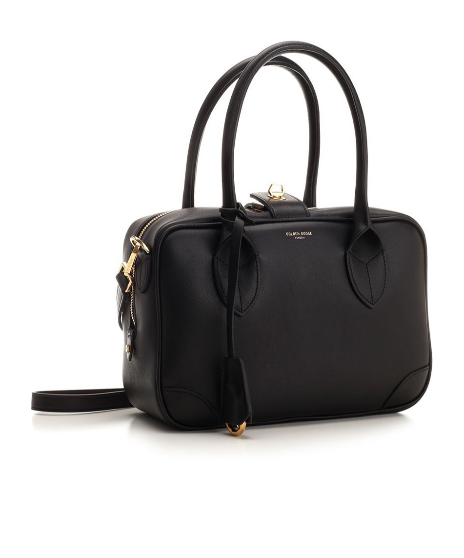 Golden Goose Deluxe Brand Logo Printed Zipped Tote Bag In Black