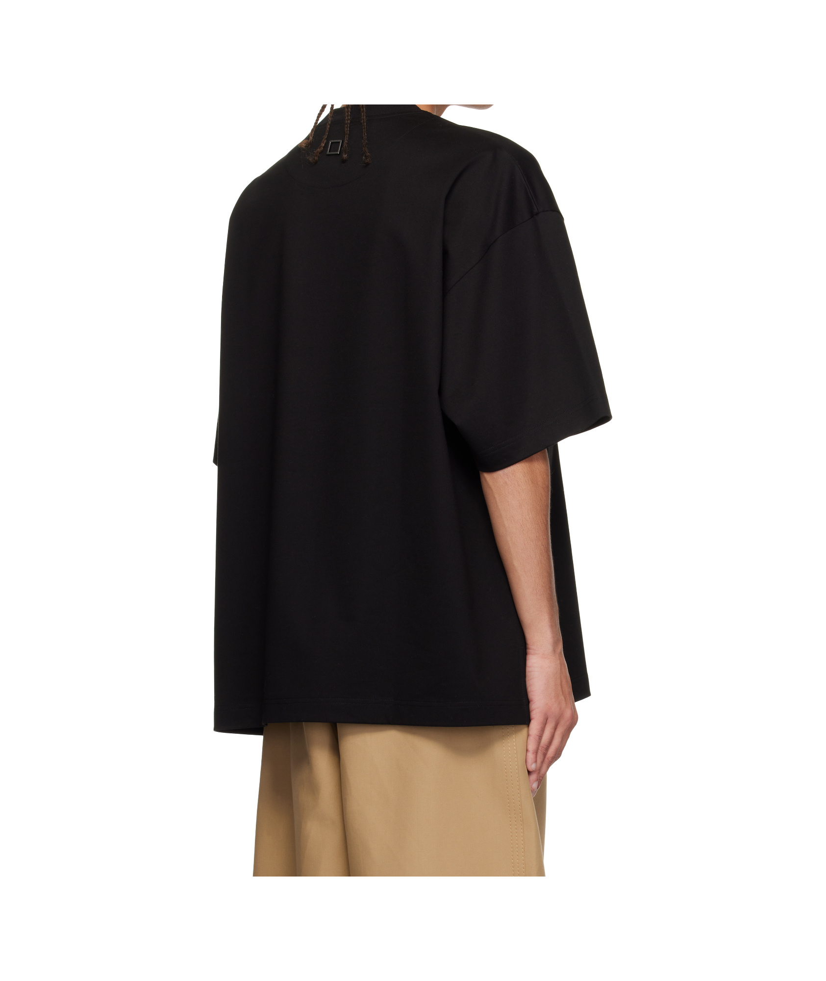 Wooyoungmi Black Cotton Overfit T-shirt In Black