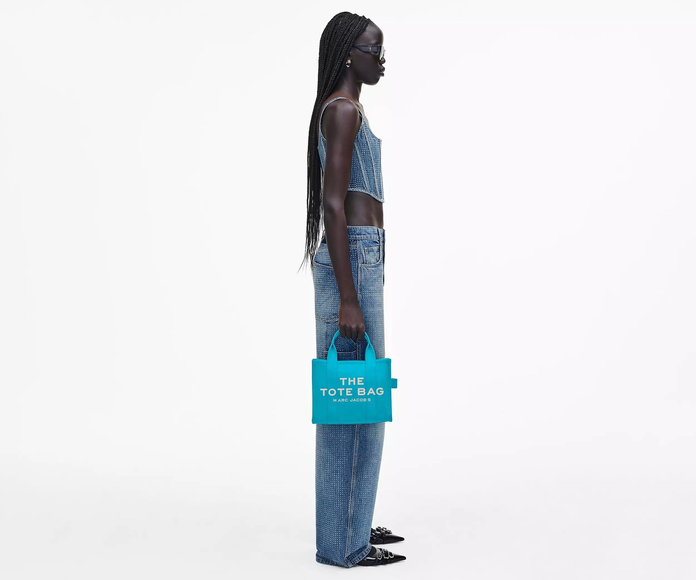 Marc Jacobs Compact Tote With Detachable Strap In Blue