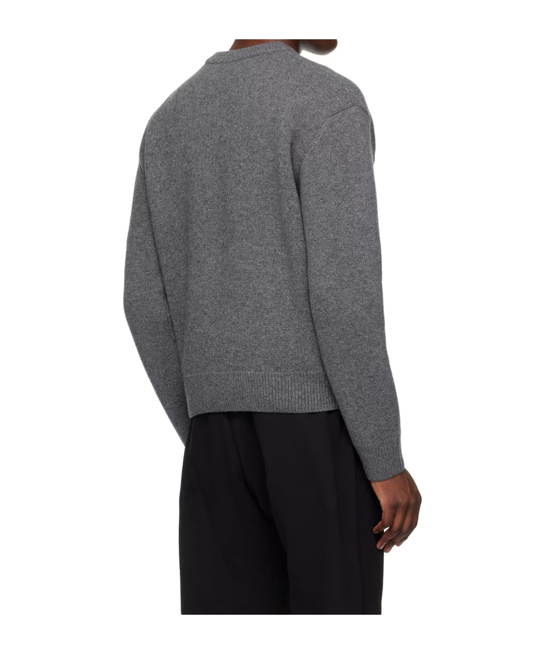We11 Done Gray Embroidered Sweater In Black