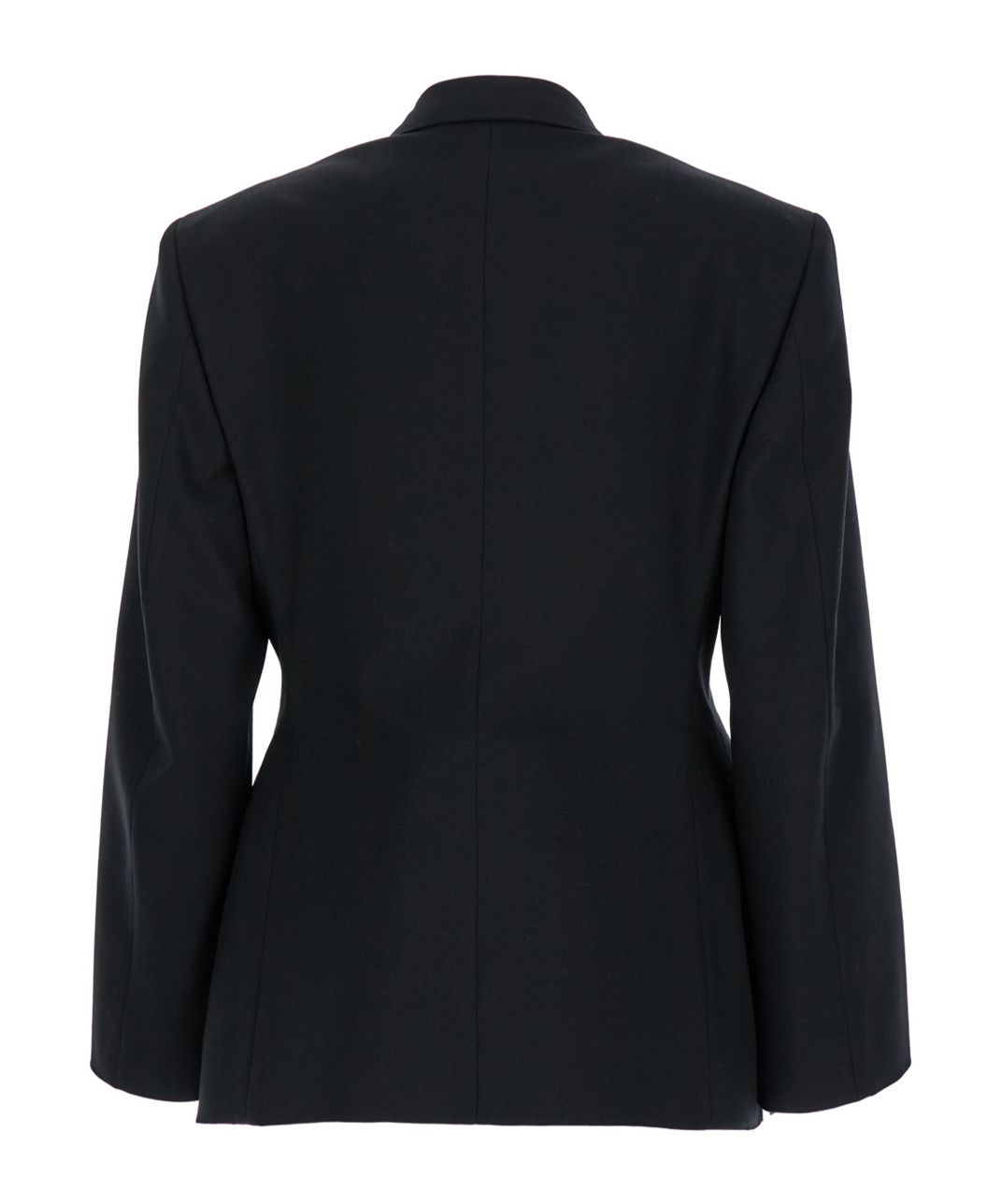 Balenciaga Hourglass Black Single-breasted Jacket With Notched Revers In Wool Woman In Black