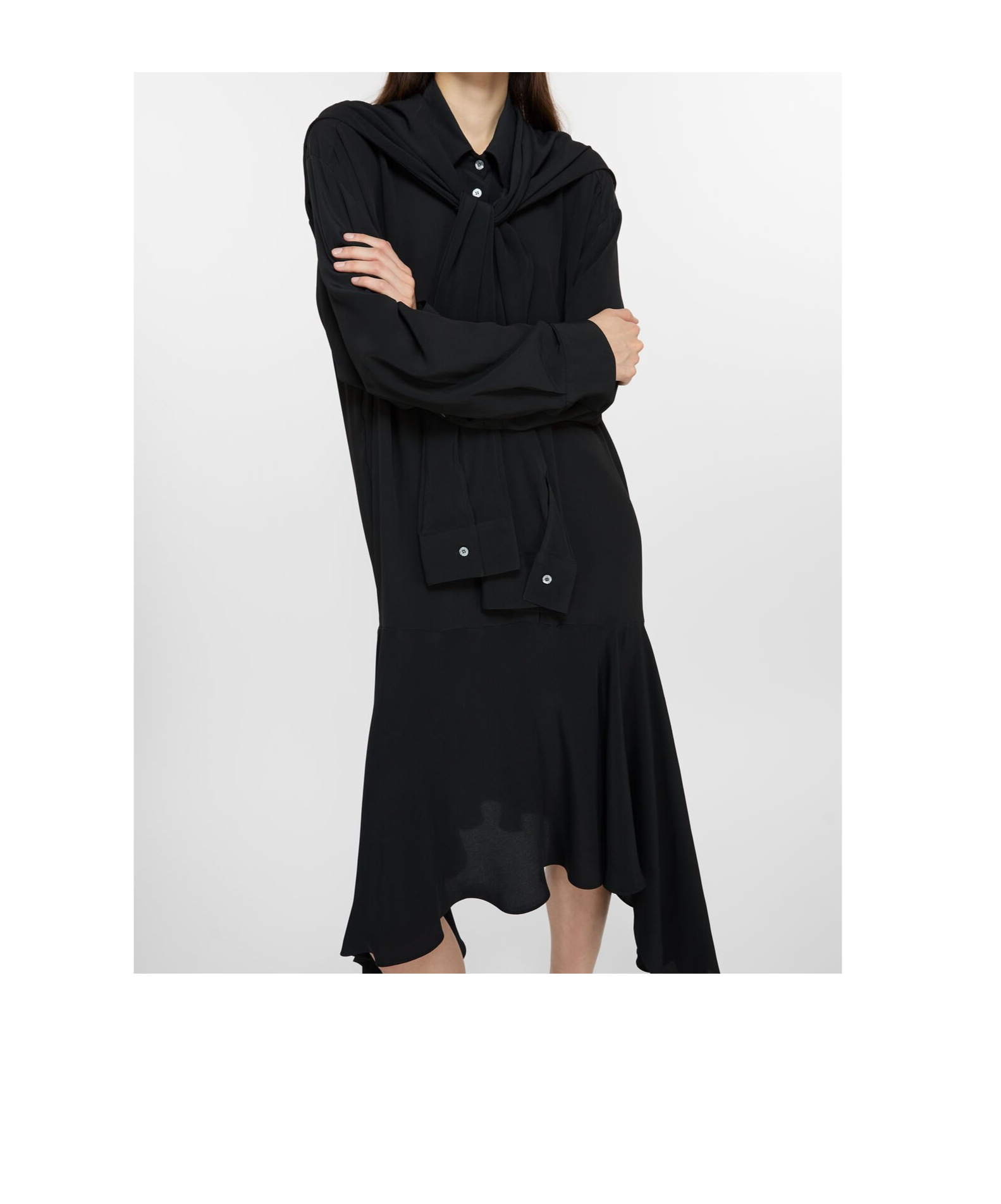 Acne Studios Layered Dress In Black