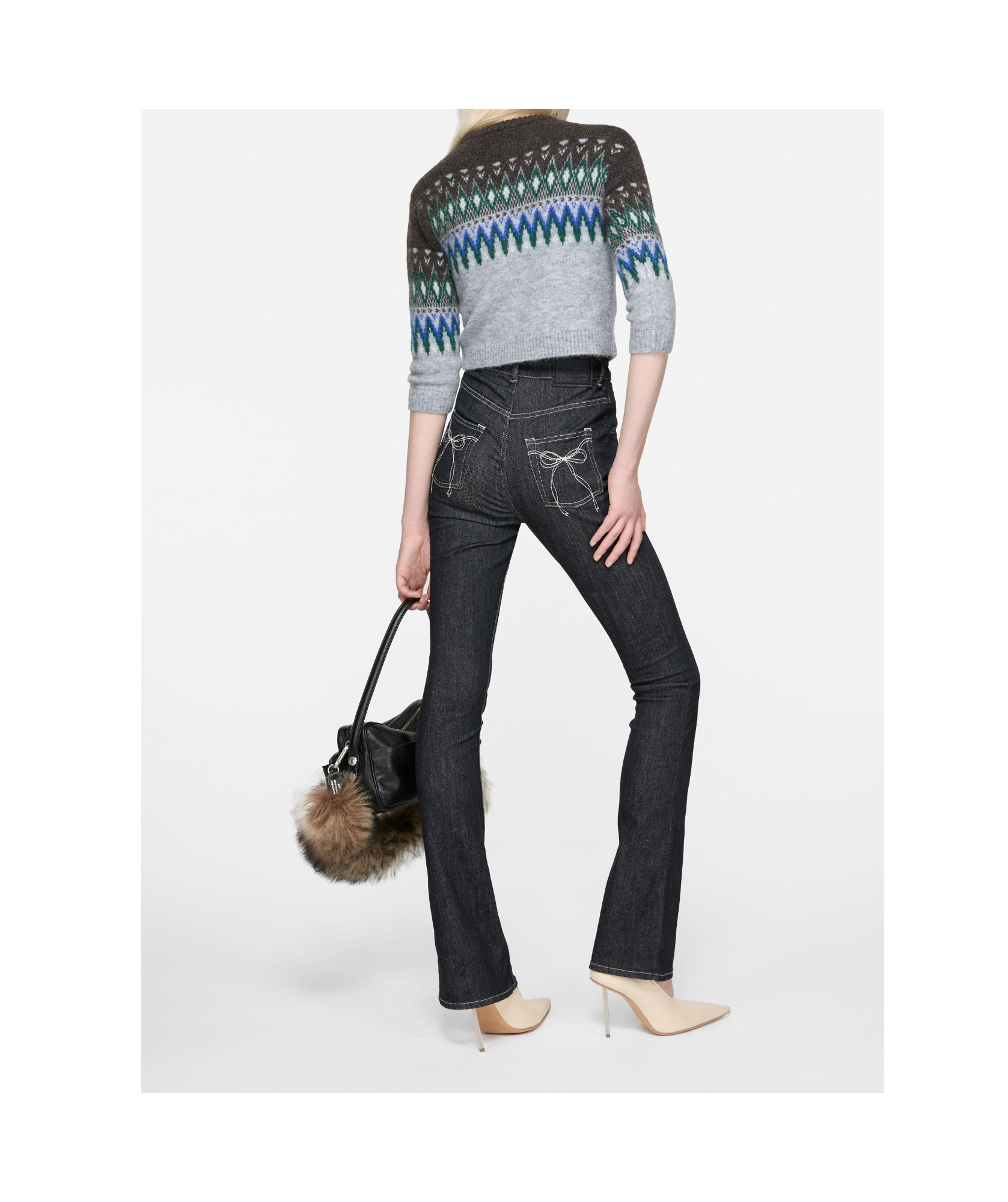 Acne Studios Fairislepattern Wool Sweater In Multi