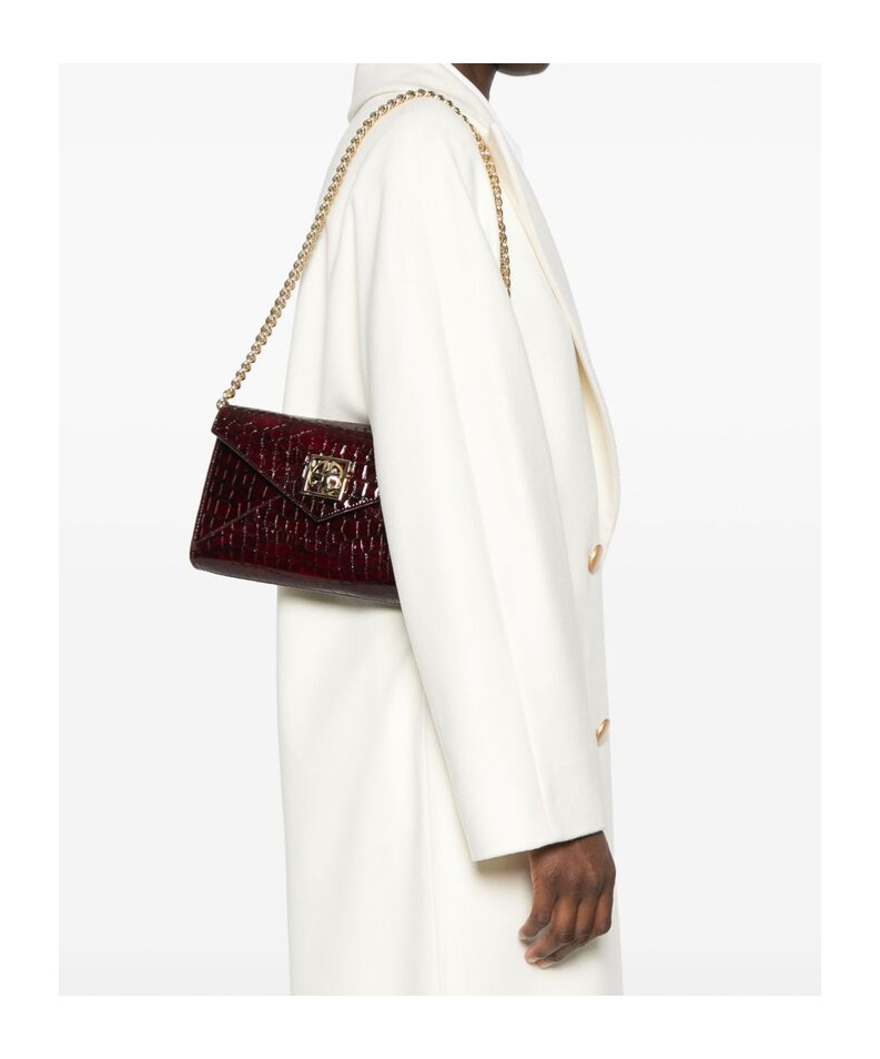 Shop Anine Bing Elly Embossed Small Shoulder Bag In Multicolor