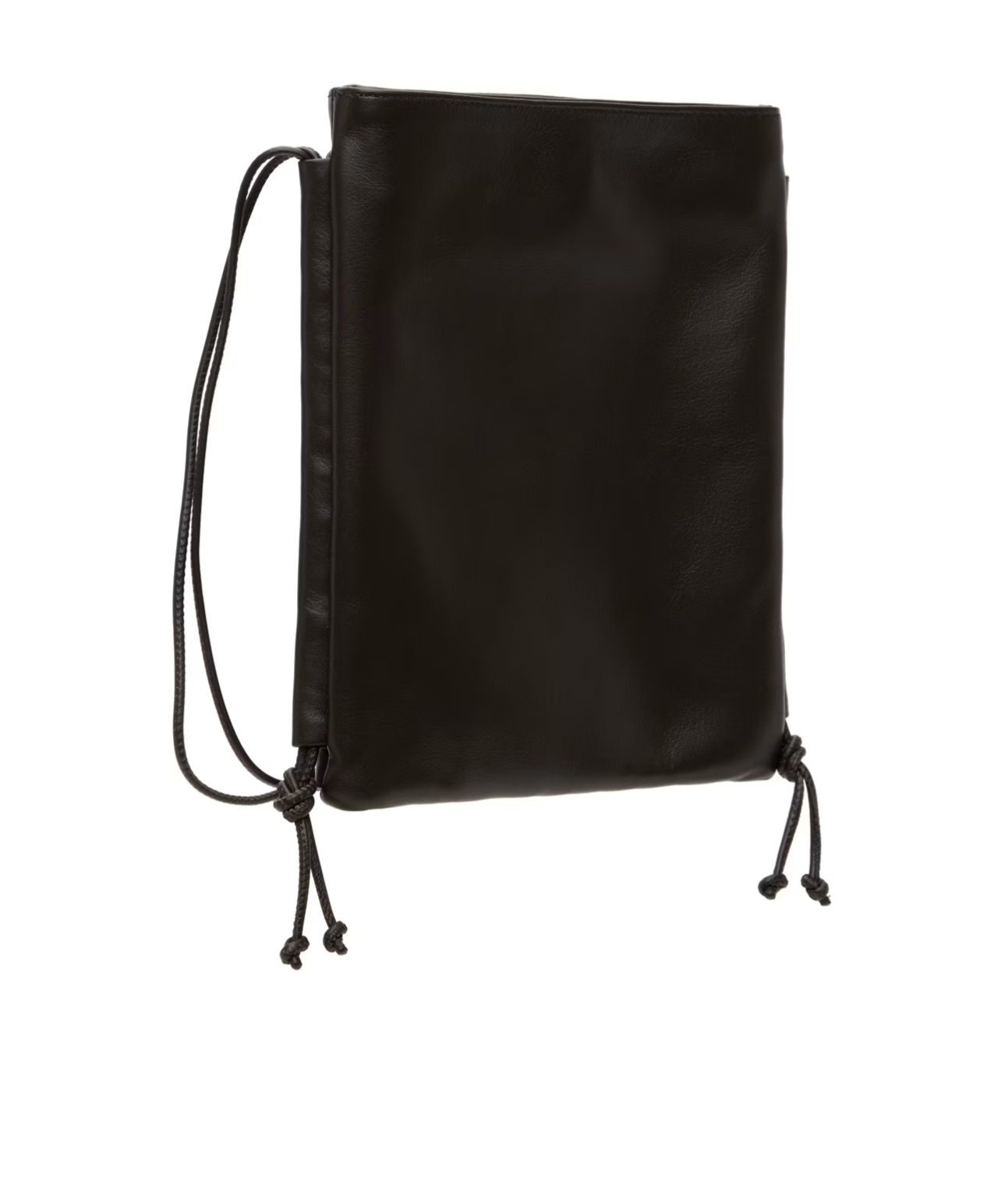Hereu Flat Square Woven Crossbody Bag In Black