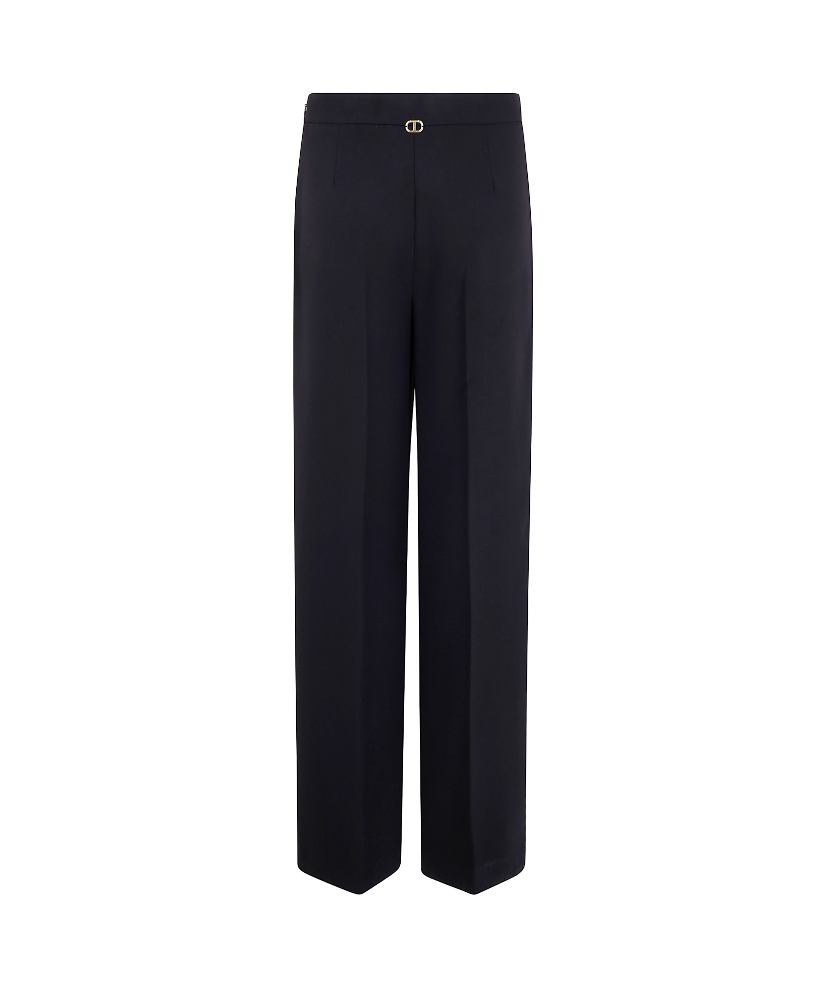 Twinset Wide-leg Casual Pants In Black