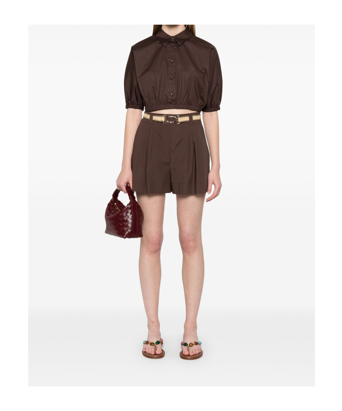 Shop Twinset Cropped Blouse