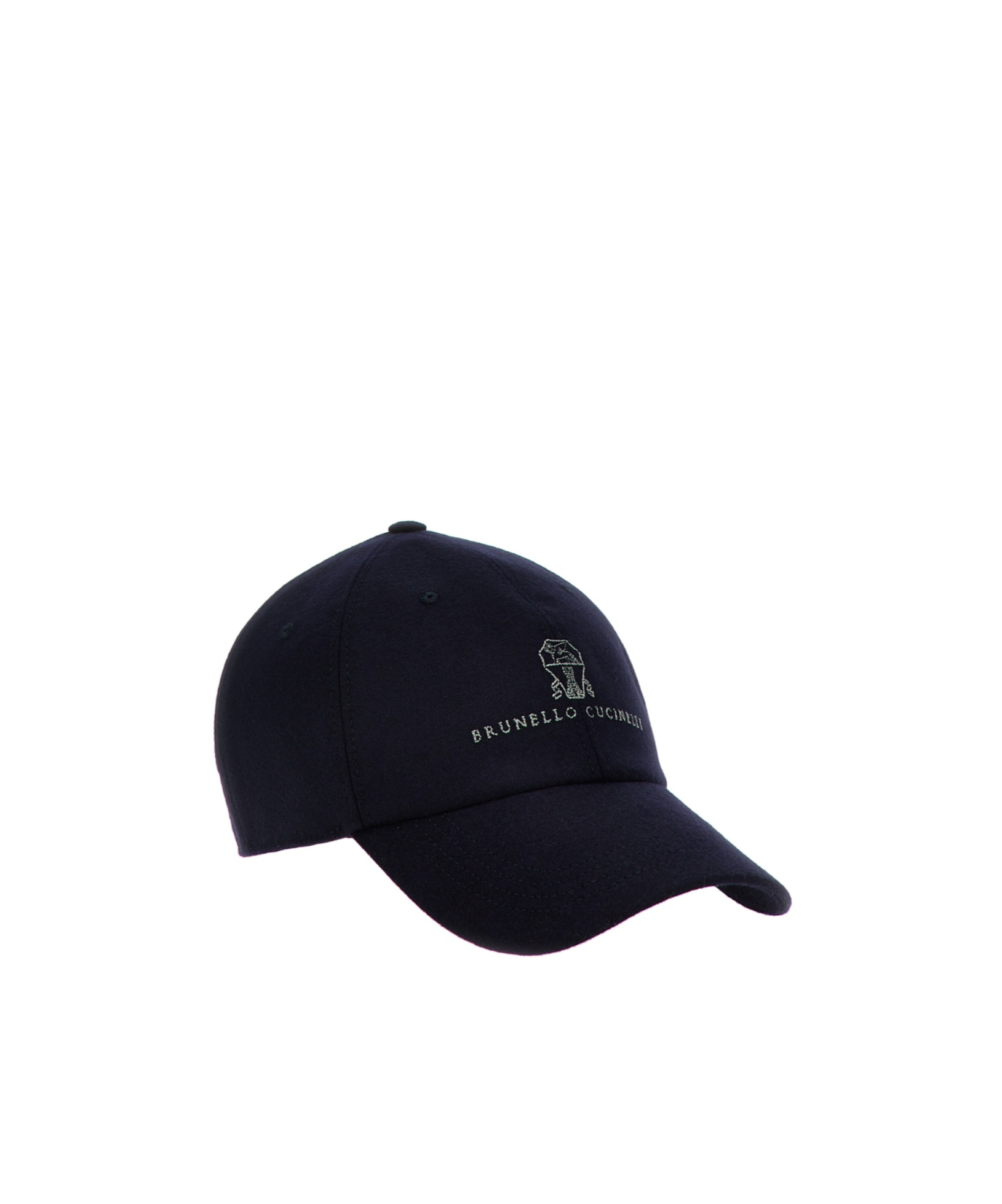 Brunello Cucinelli Logo-embroidered Flannel Cap In Black