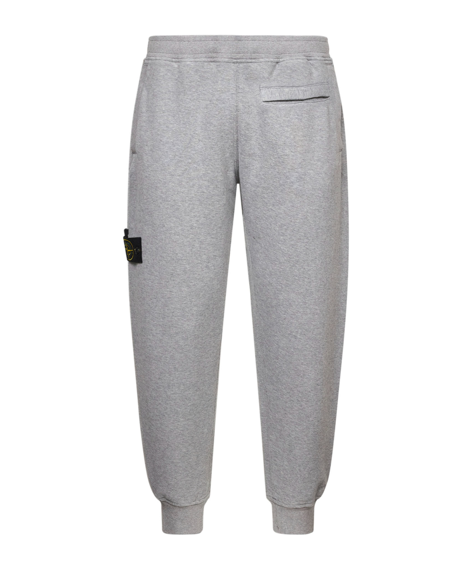 Stone Island Grey Brushed Organic Cotton Fleece Joggers Trousers In Gray