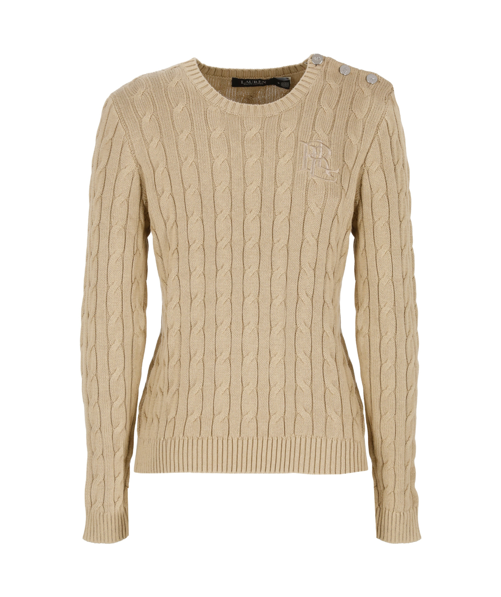 Polo Ralph Lauren Sweater With Embroidered Logo In Nude