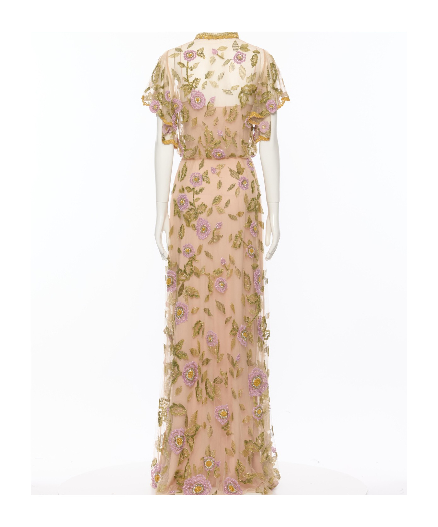 Valentino Short Sleeve Dress In Multi