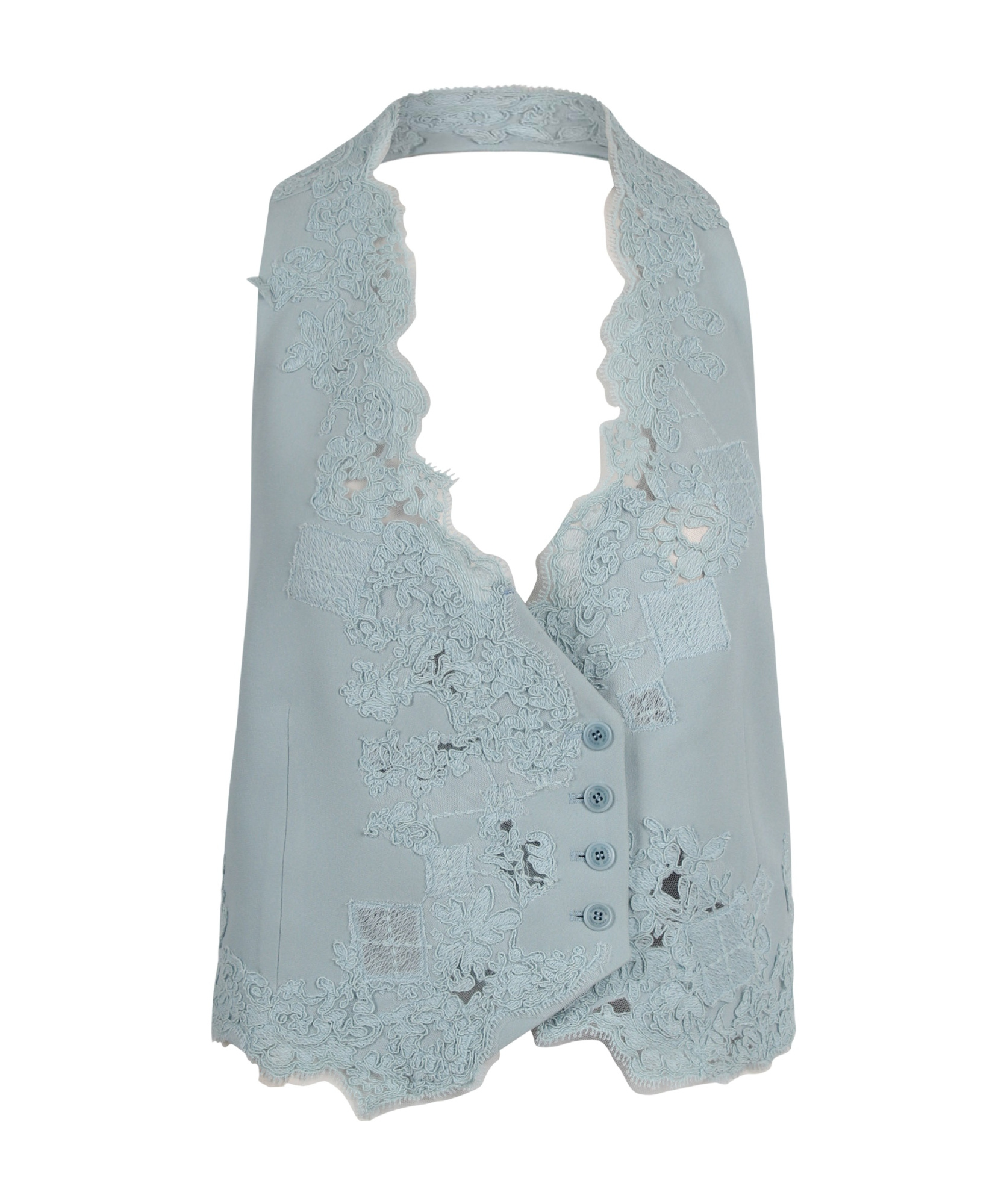 Ermanno Scervino Laced Open Back Vest In Blue