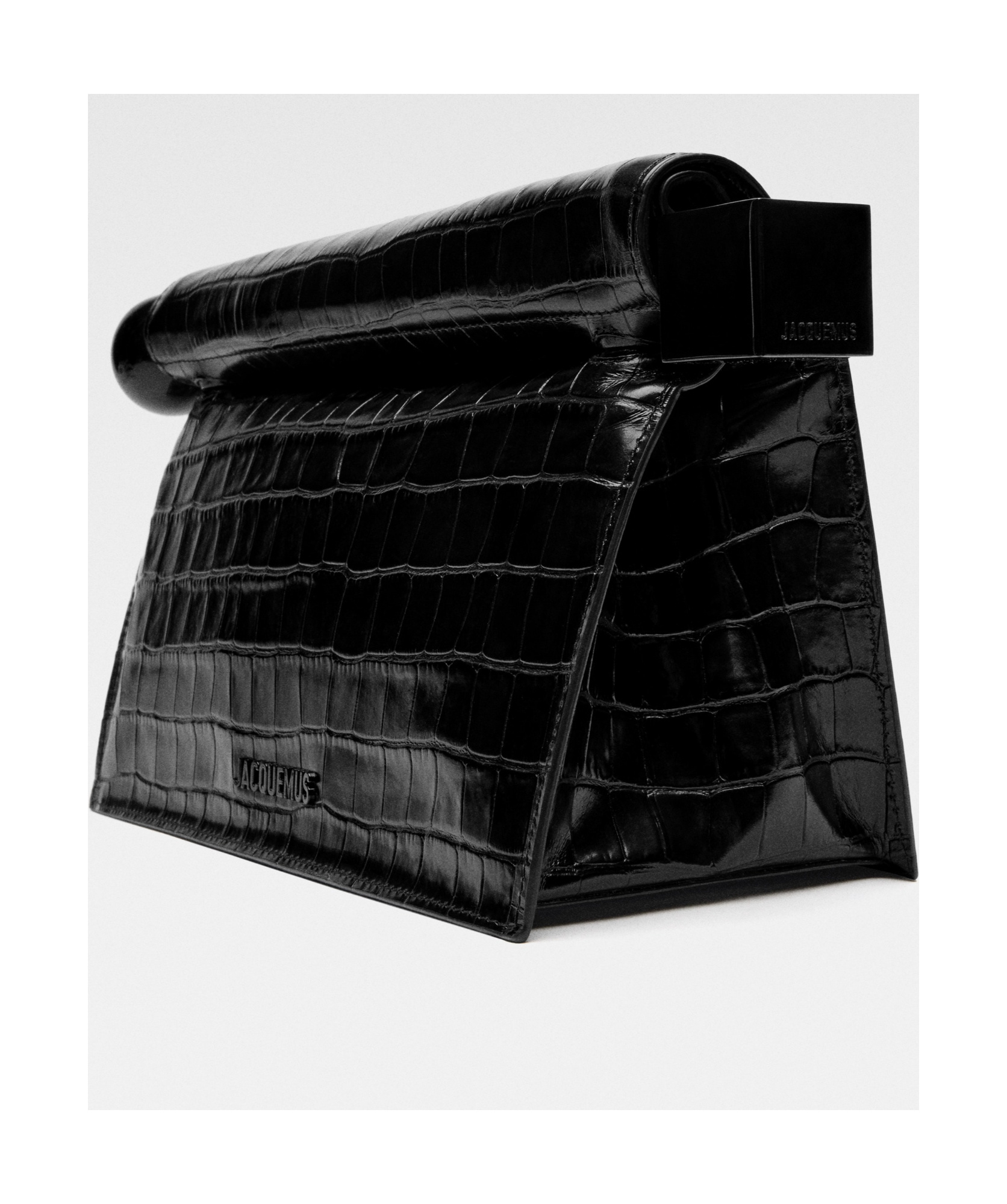 Jacquemus Black La Pochette Rond Carr Clutch In Black