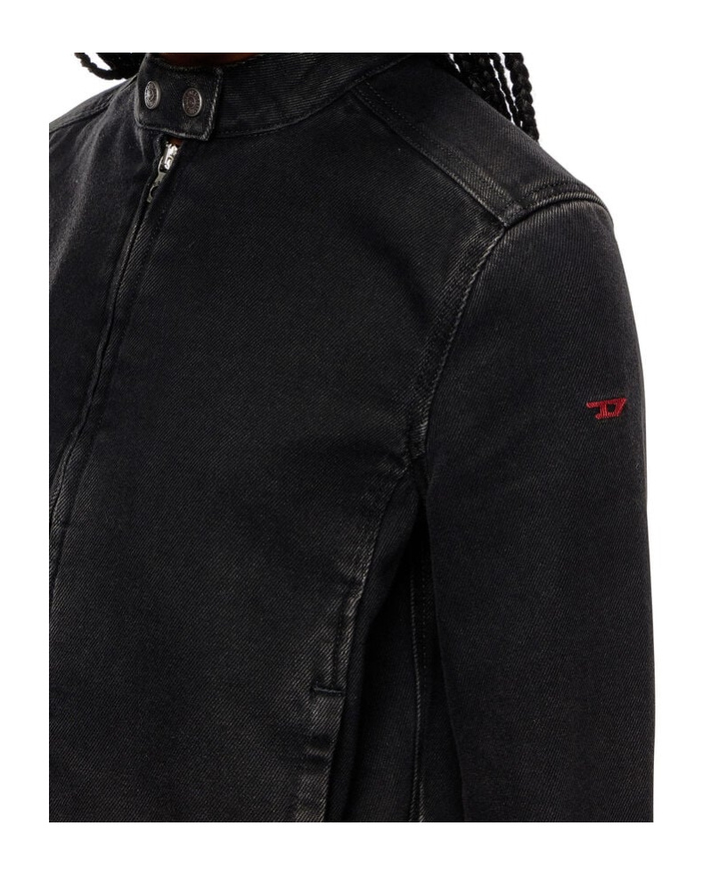 Diesel De-mornin Denim Jacket In Black