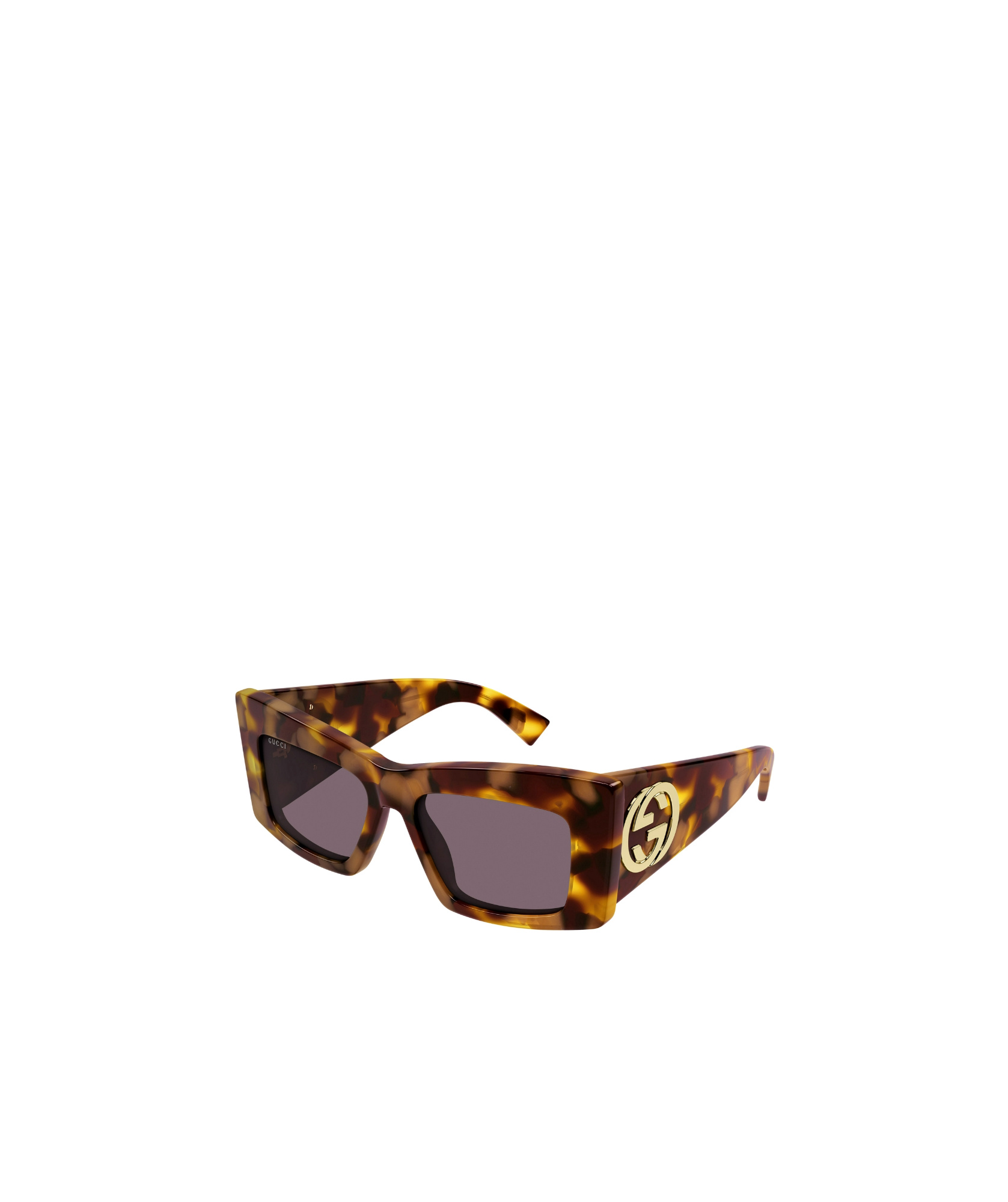 Gucci Geometric Frame Sunglasses In Brown