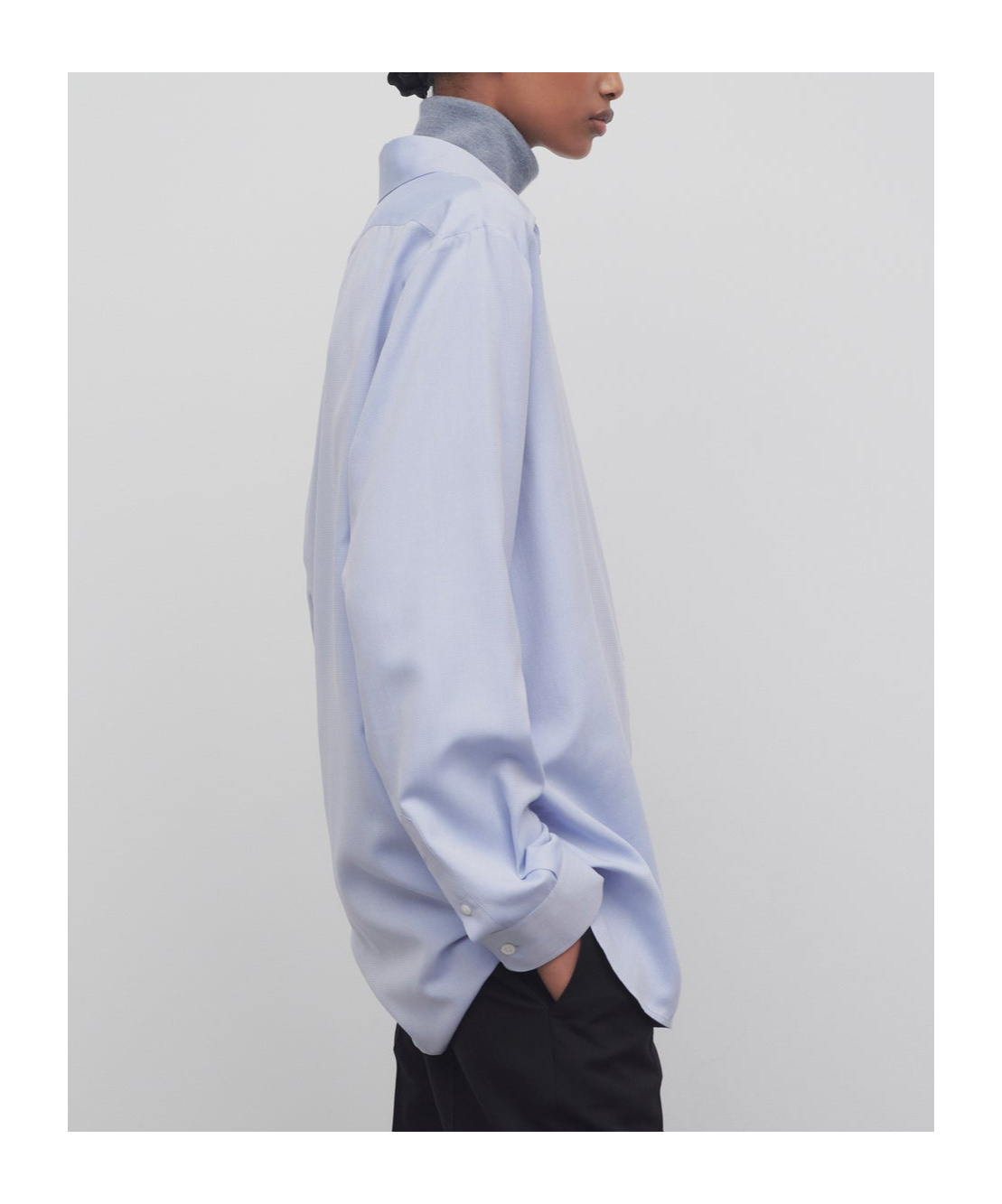The Row Sisilia Long-sleeved Shirt In Gray