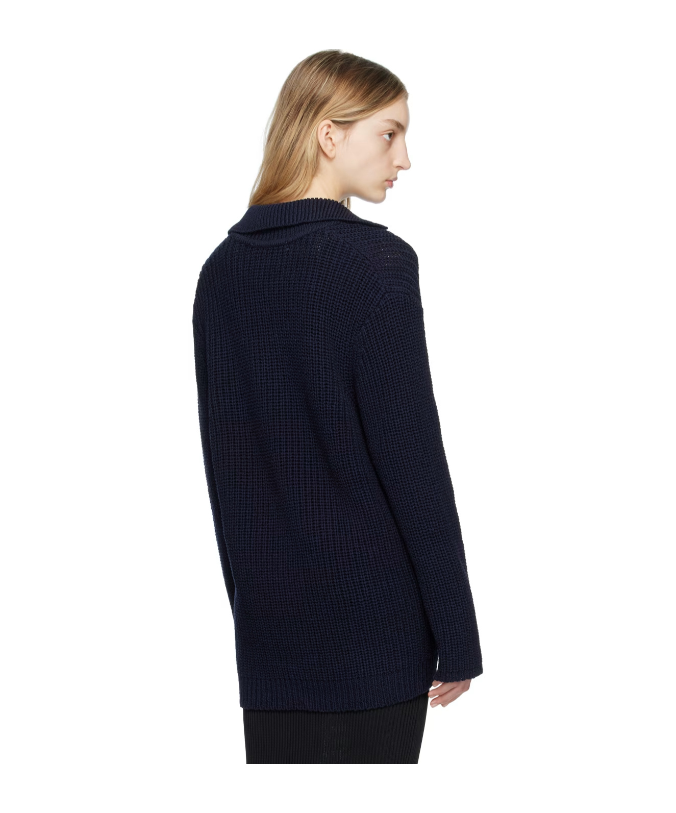 Our Legacy Lapel Long-sleeved Sweater In Black