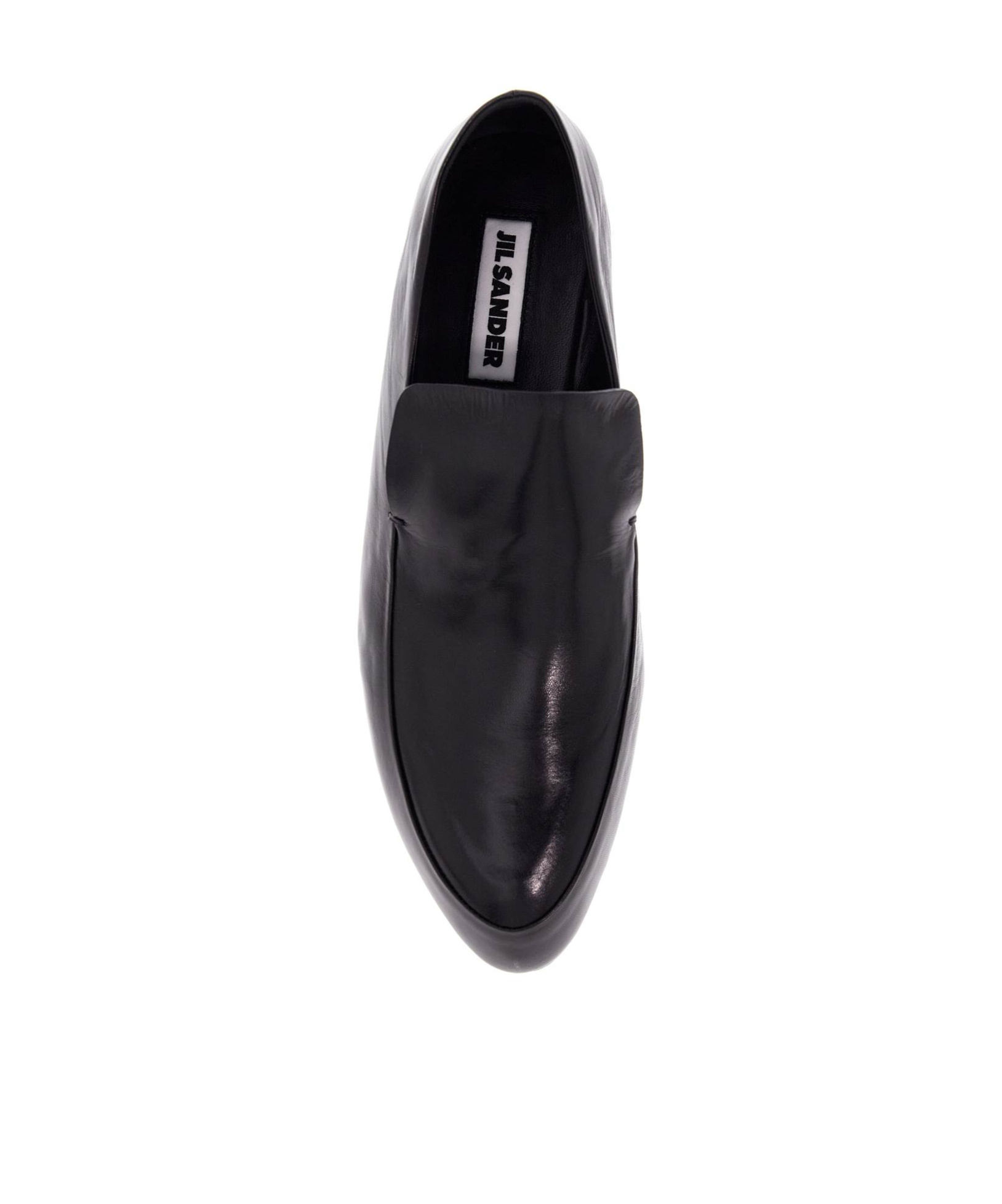 Jil Sander Black Flat Loafers With Almond Toe