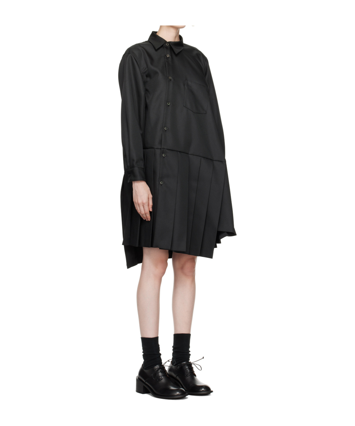COMME DES GARÇONS PLEATED ASYMMETRICAL DRESS 