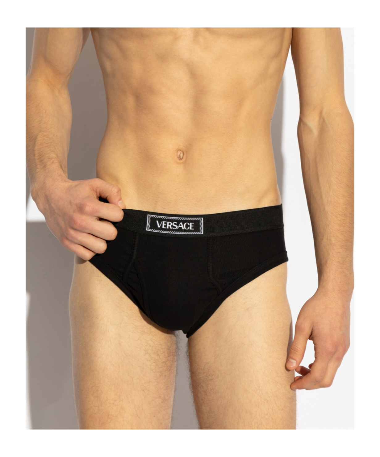 Versace '90s Vintage Logo Briefs In Black