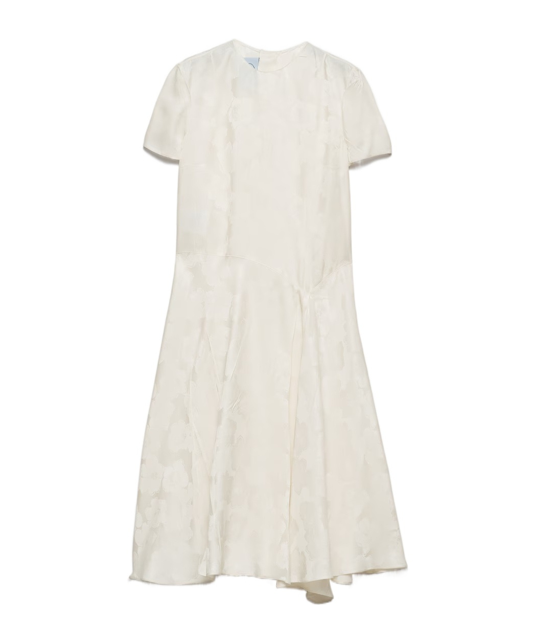 Prada Floral Jacquard Dress In White