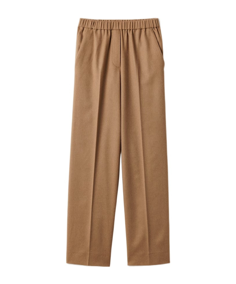 Miu Miu Camel Hair Drawstring Pants In Brown