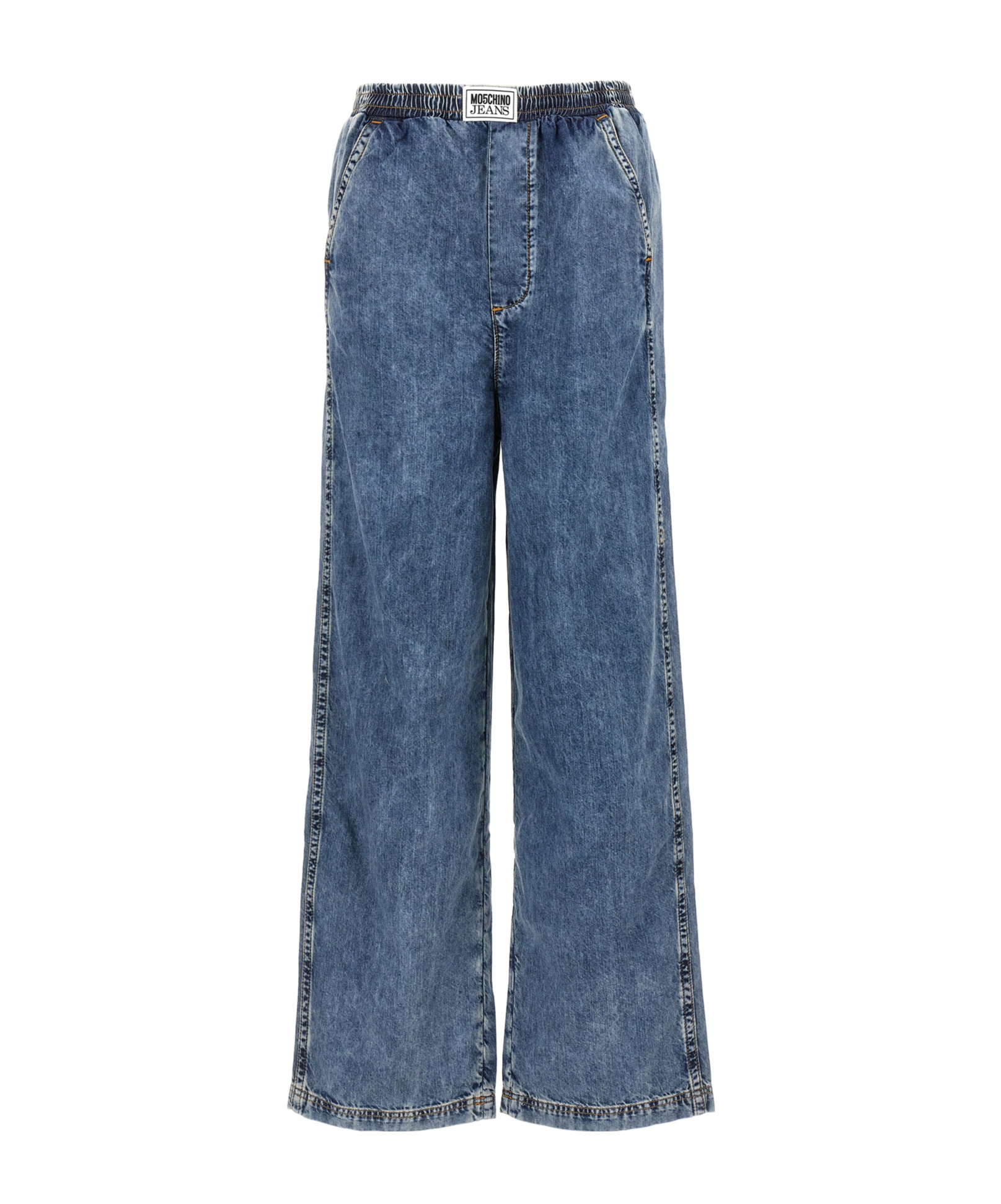 MOSCHINO HIGH-RISE WIDE-LEG JEANS