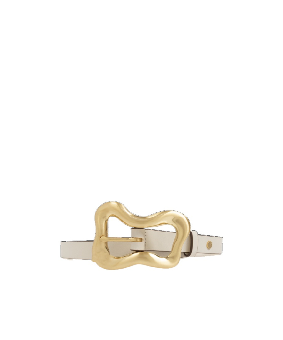 Rag & Bone Geometric Buckle Belt In Gray