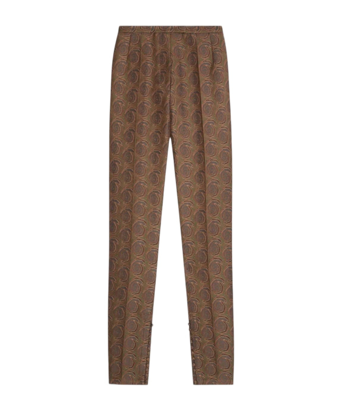 Dries Van Noten Swirl-jacquard Trousers In Brown