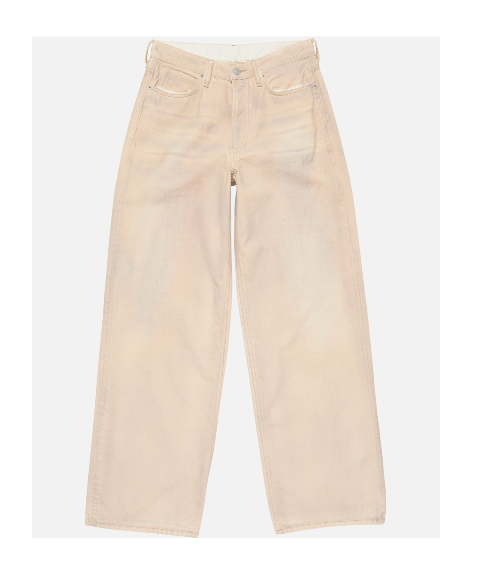 Acne Studios Denim Trousers With Belt Loops In Pink